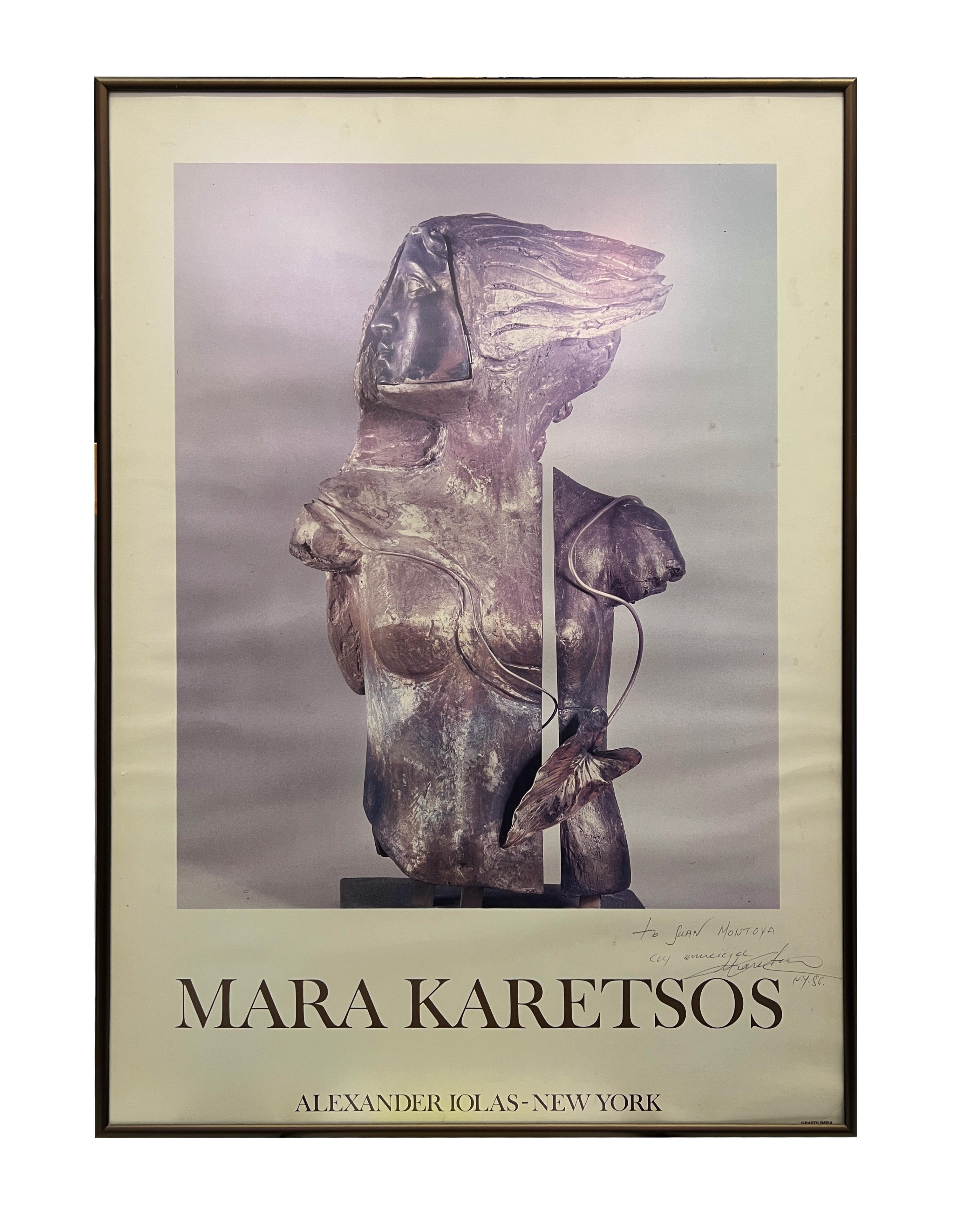 Late 20th Century Mara Karetsos 1970s Poster from Galerie Alexandre Iolas For Sale