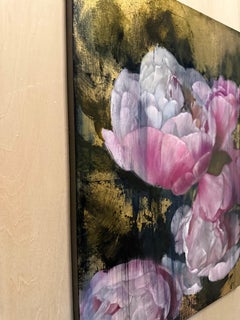 Gold Peonies, Oil Painting