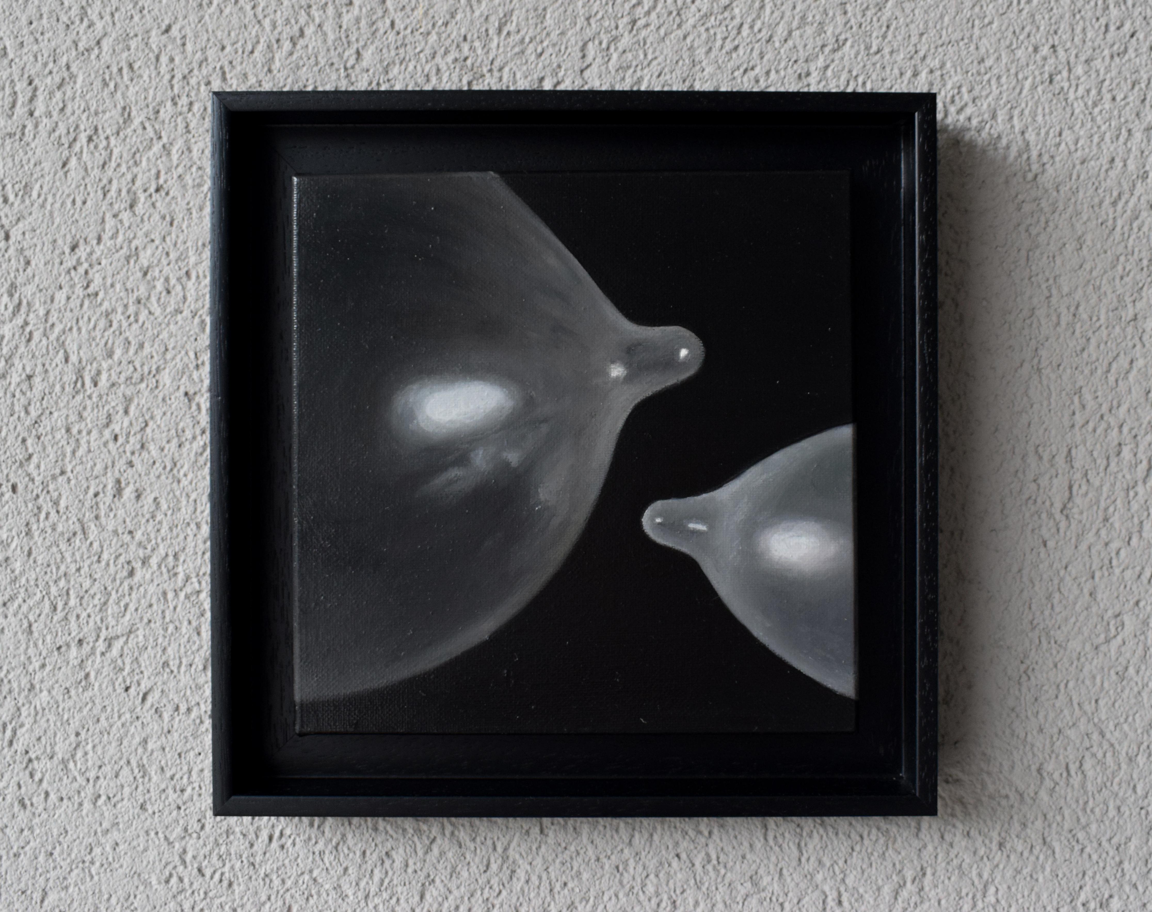 Contemporary Transparencies Trompe l'oeil. Still Life. Dual Inflated Condoms For Sale 3