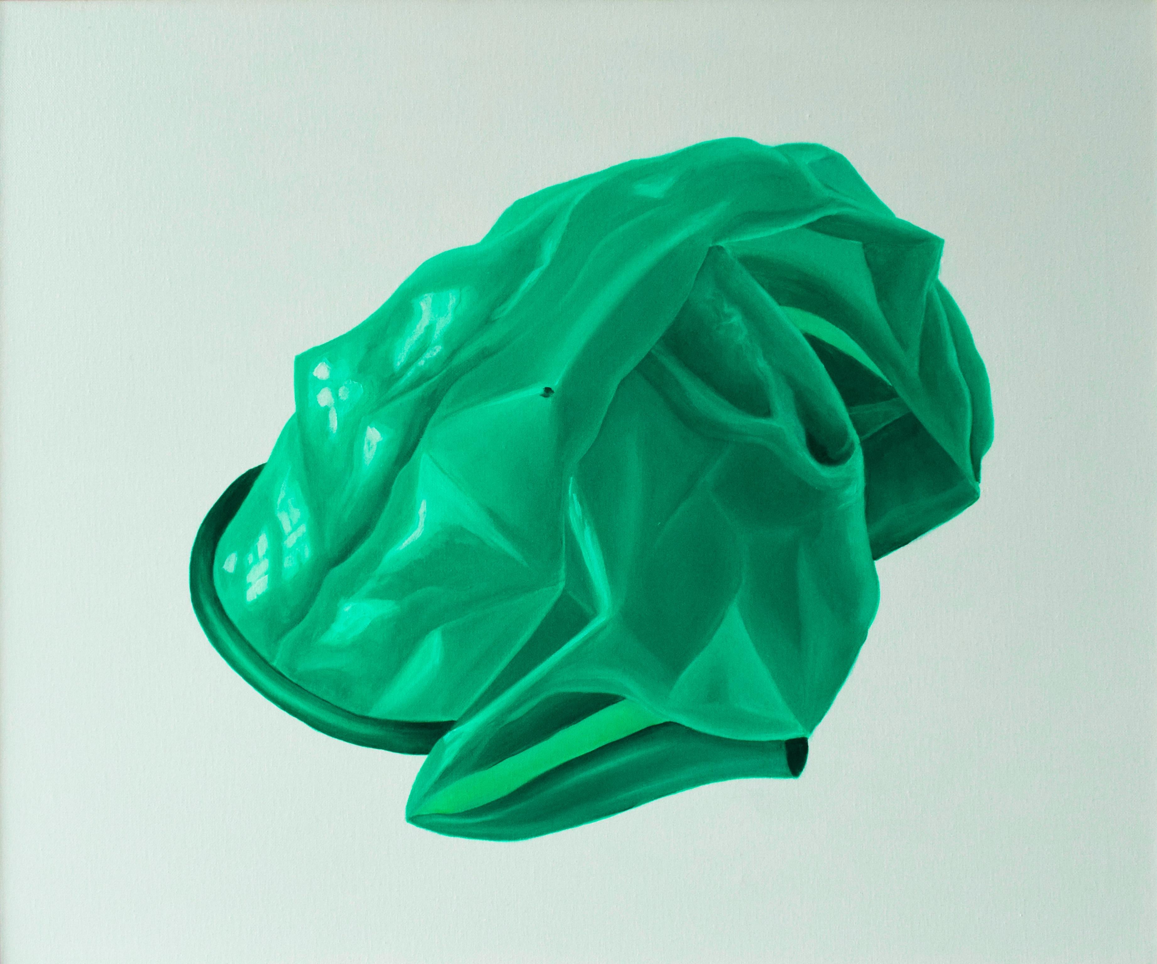 Gomme alla menta, pittura acrilica pop contemporanea verde rinfrescante, 2019 - Painting di María Magán