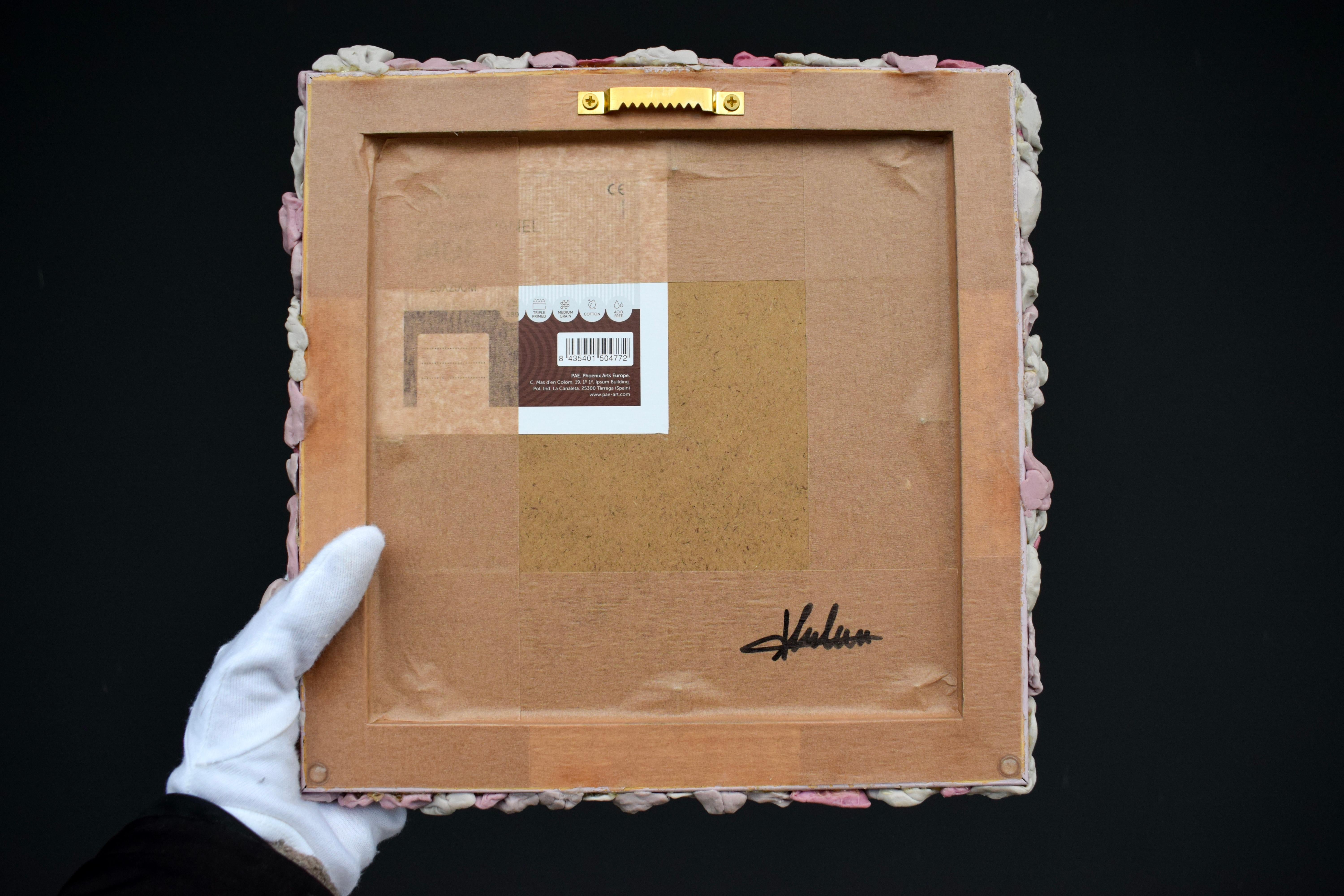 Wall Mounted Conceptual Pop Sculpture with Strawberry Pink Chewing Gum Forms im Angebot 4