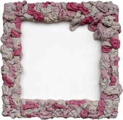 Wall Mounted Conceptual Pop Sculpture with Strawberry Pink Chewing Gum Forms