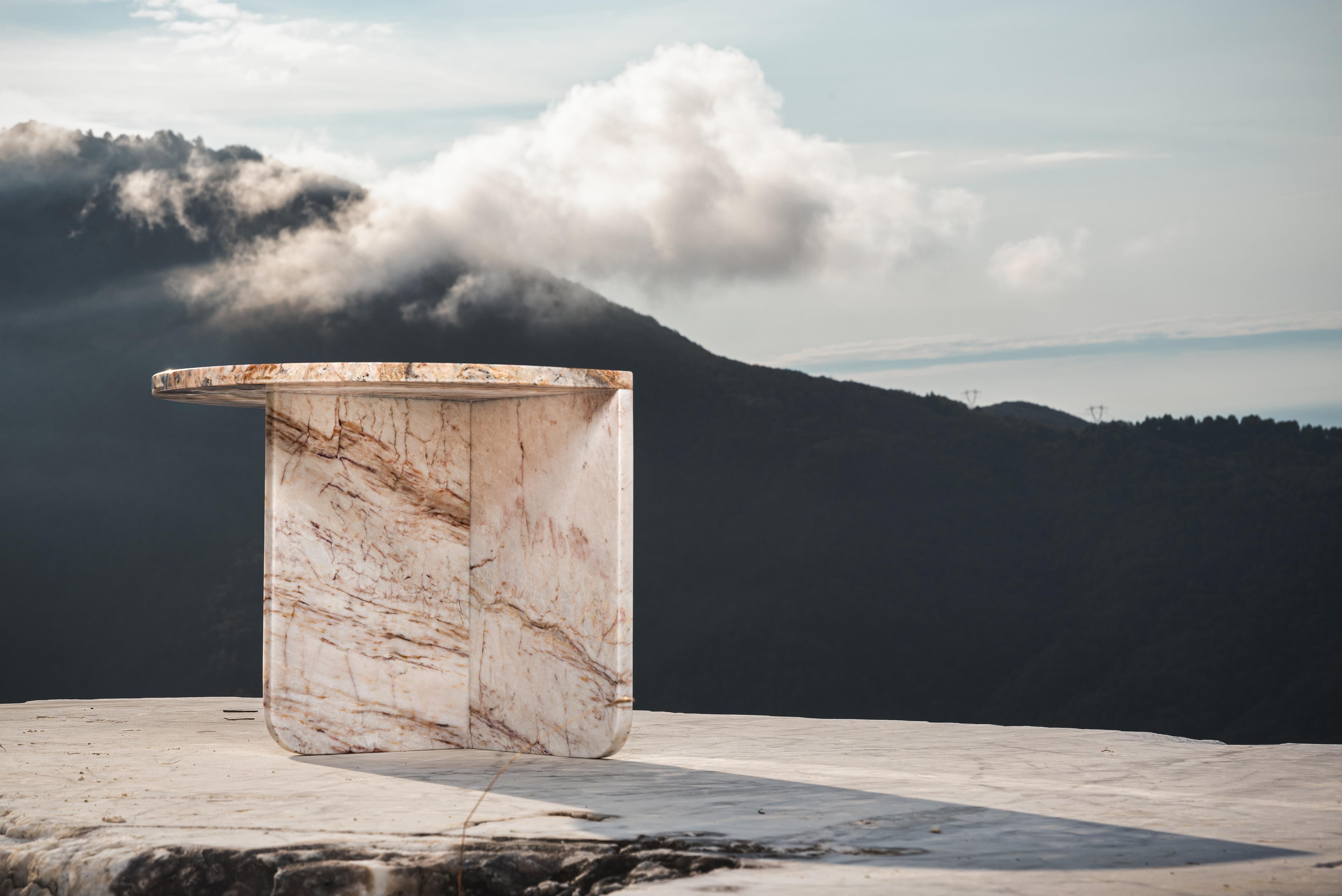 Post-Modern Mara Marble Side Table by Edition Club For Sale