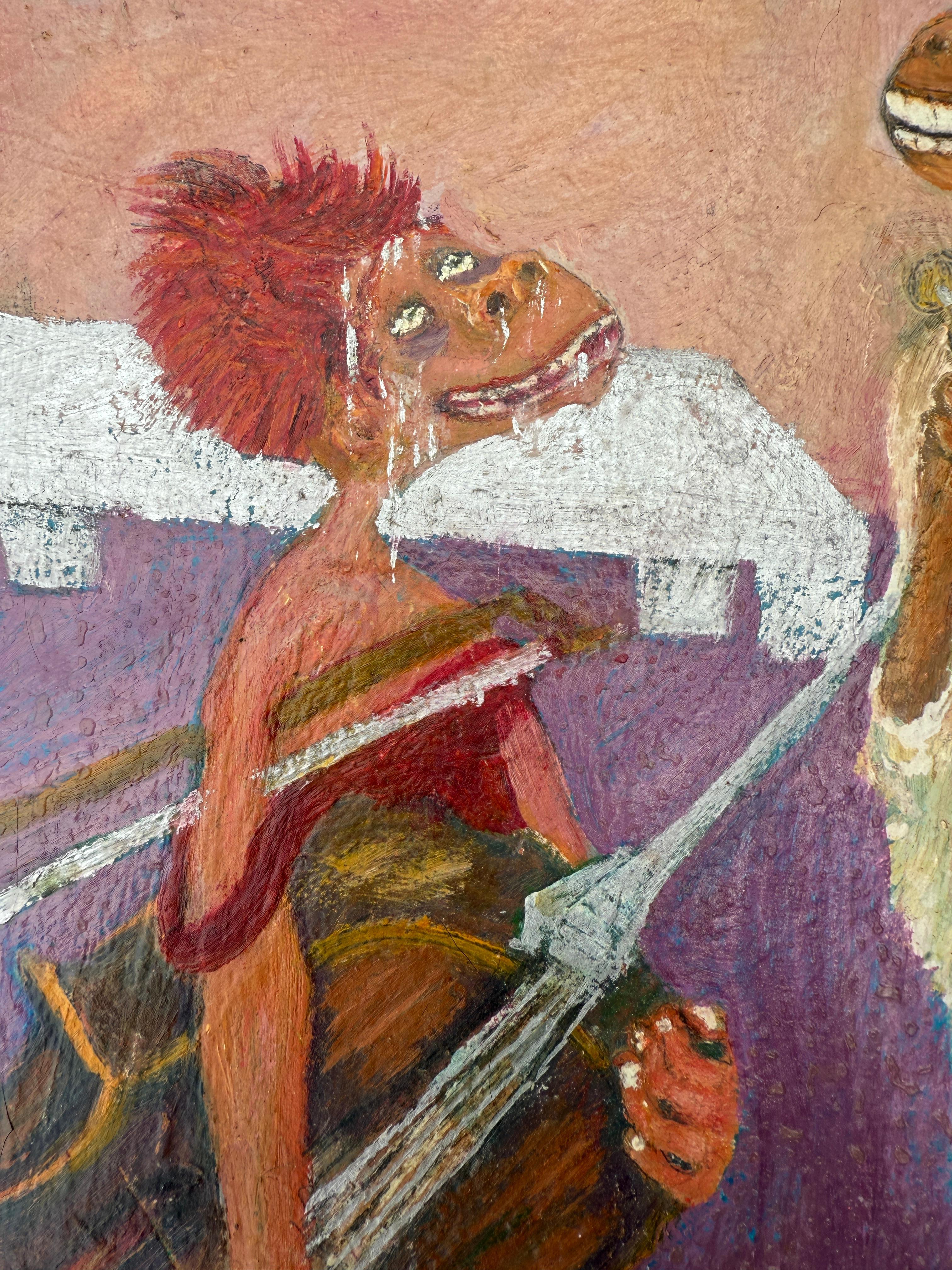 Music School oil on canvas painting For Sale 1