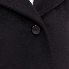 MARA STUDIO Manteau à capuche avec col bordé de fourrure en laine vierge de mangue, taille 36 (XXS)
