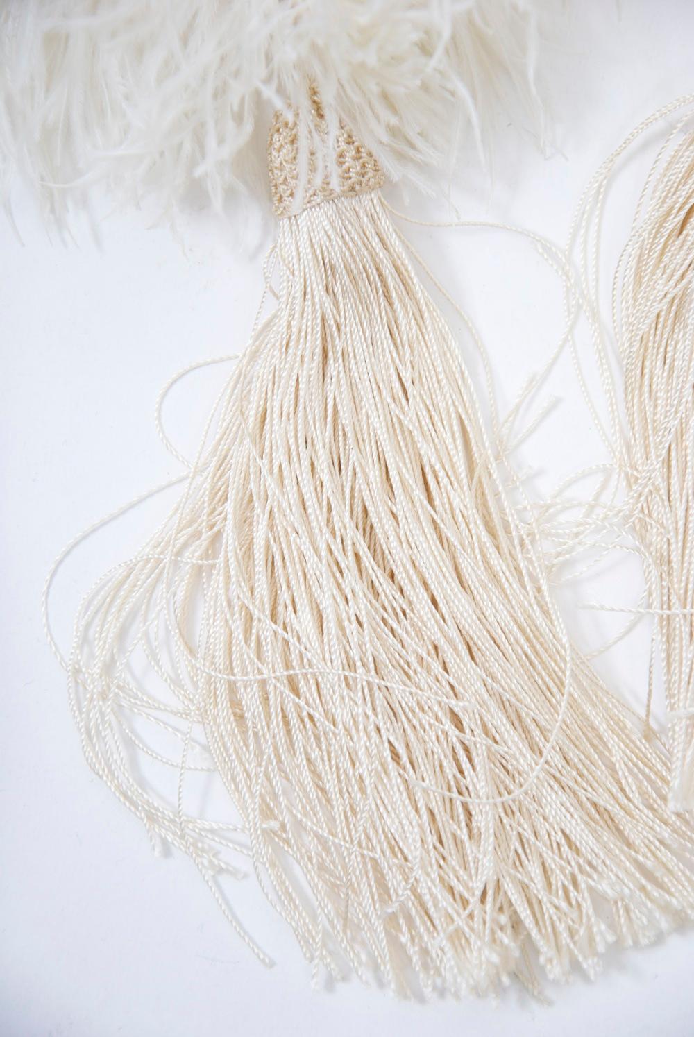 Marabou Scarf with Tassels at 1stDibs