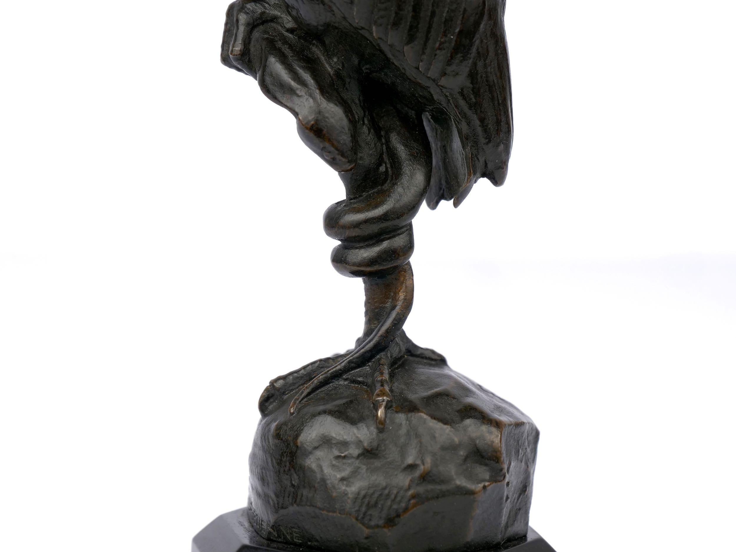 “Marabout au Serpent” Bronze Sculpture by Antoine-Louis Barye & Barbedienne 4