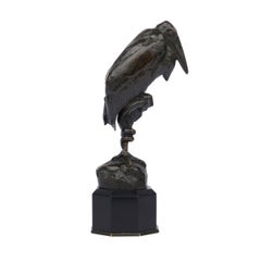 “Marabout au Serpent” Bronze Sculpture by Antoine-Louis Barye & Barbedienne