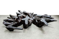 Maracá Base Coffee Table in Barauna Wood by Hugo França