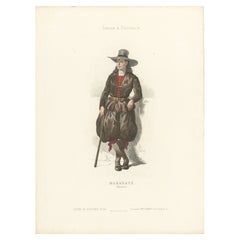 Maragato from Madrid – Hand-Colored Lithograph, Espagne & Portugal No.14, 1845
