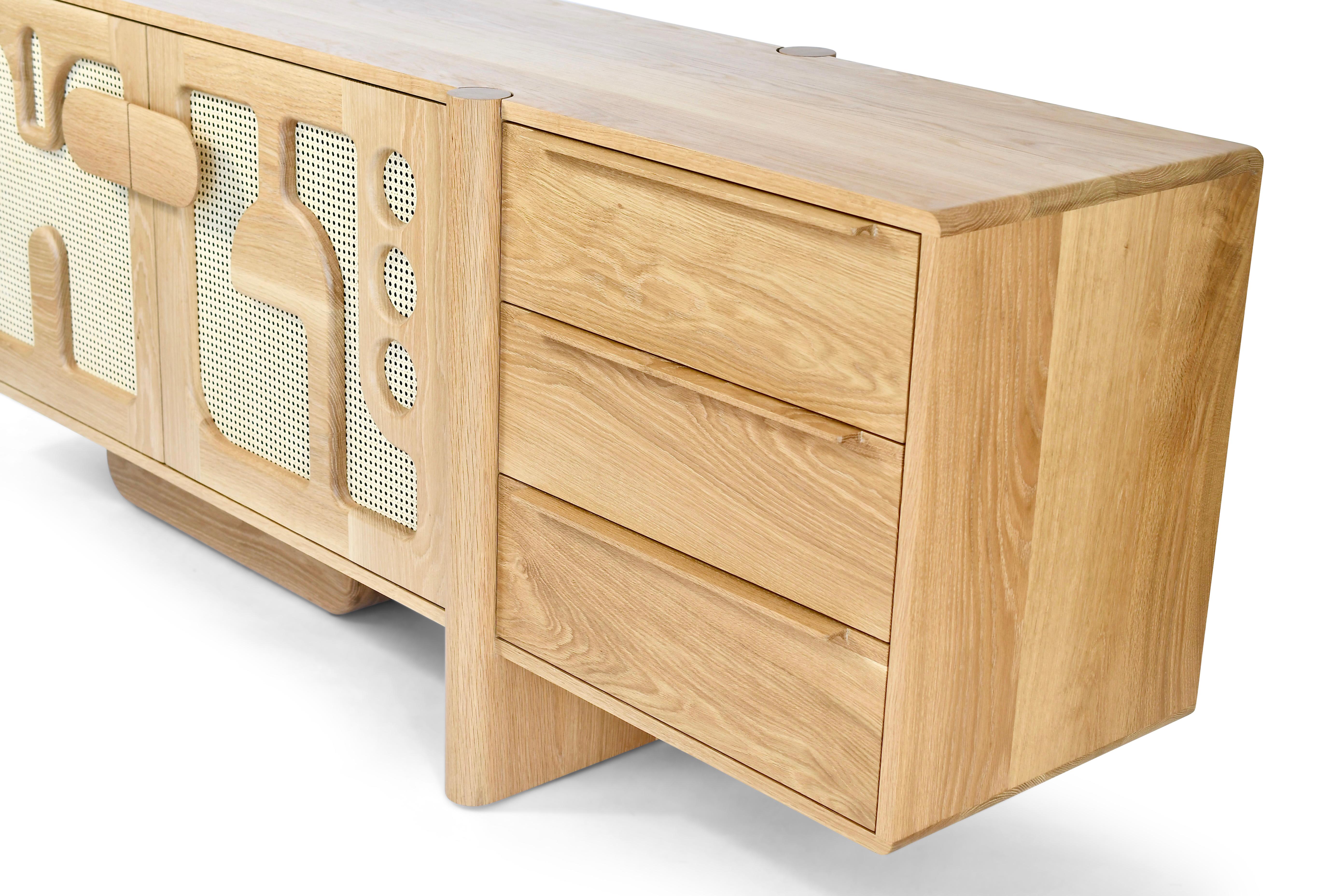 Bleached Marais Credenza For Sale