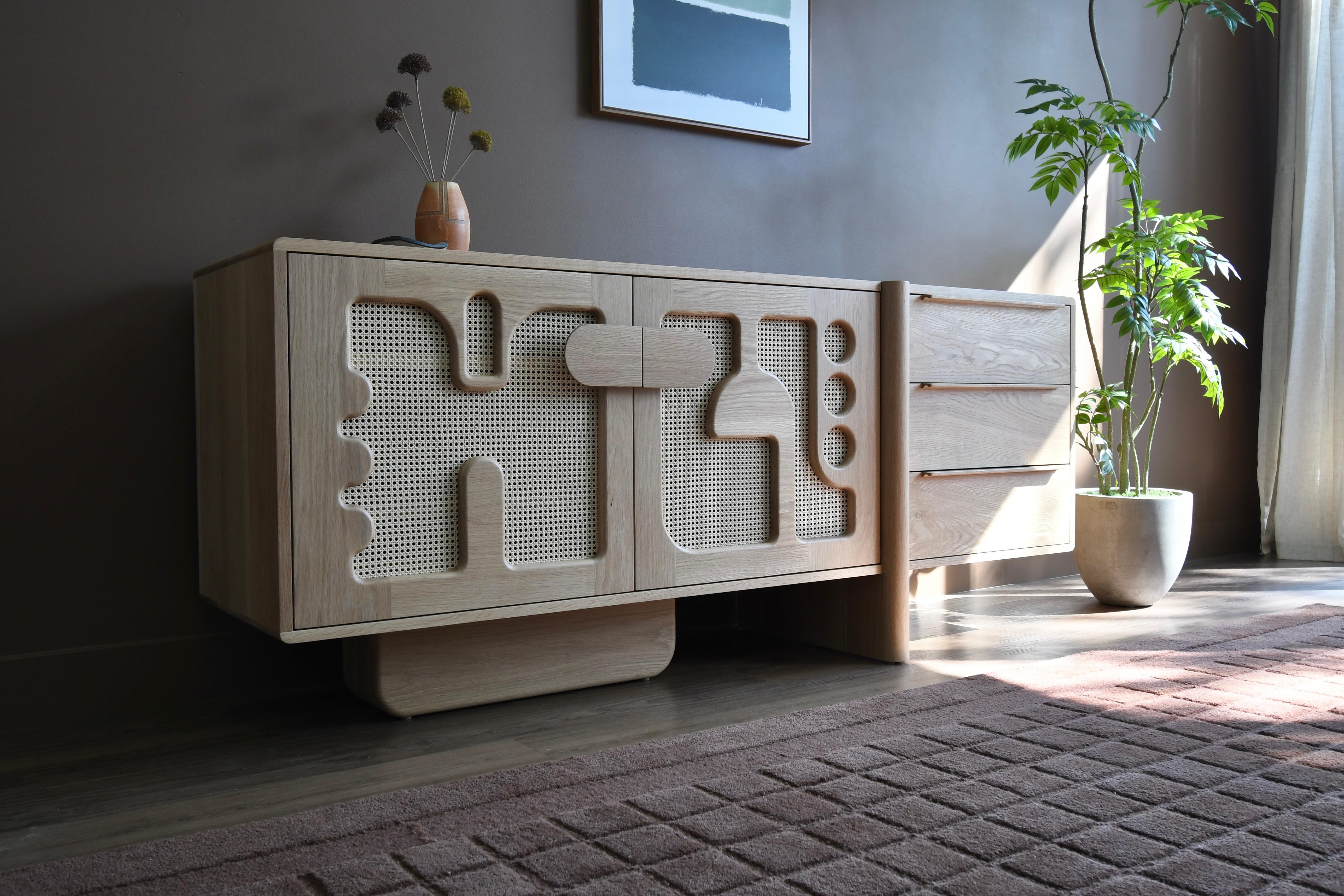 Cane Marais Credenza For Sale