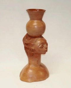 Jean Marais, Vaso in terracotta "Testa di donna che porta un'urna".
