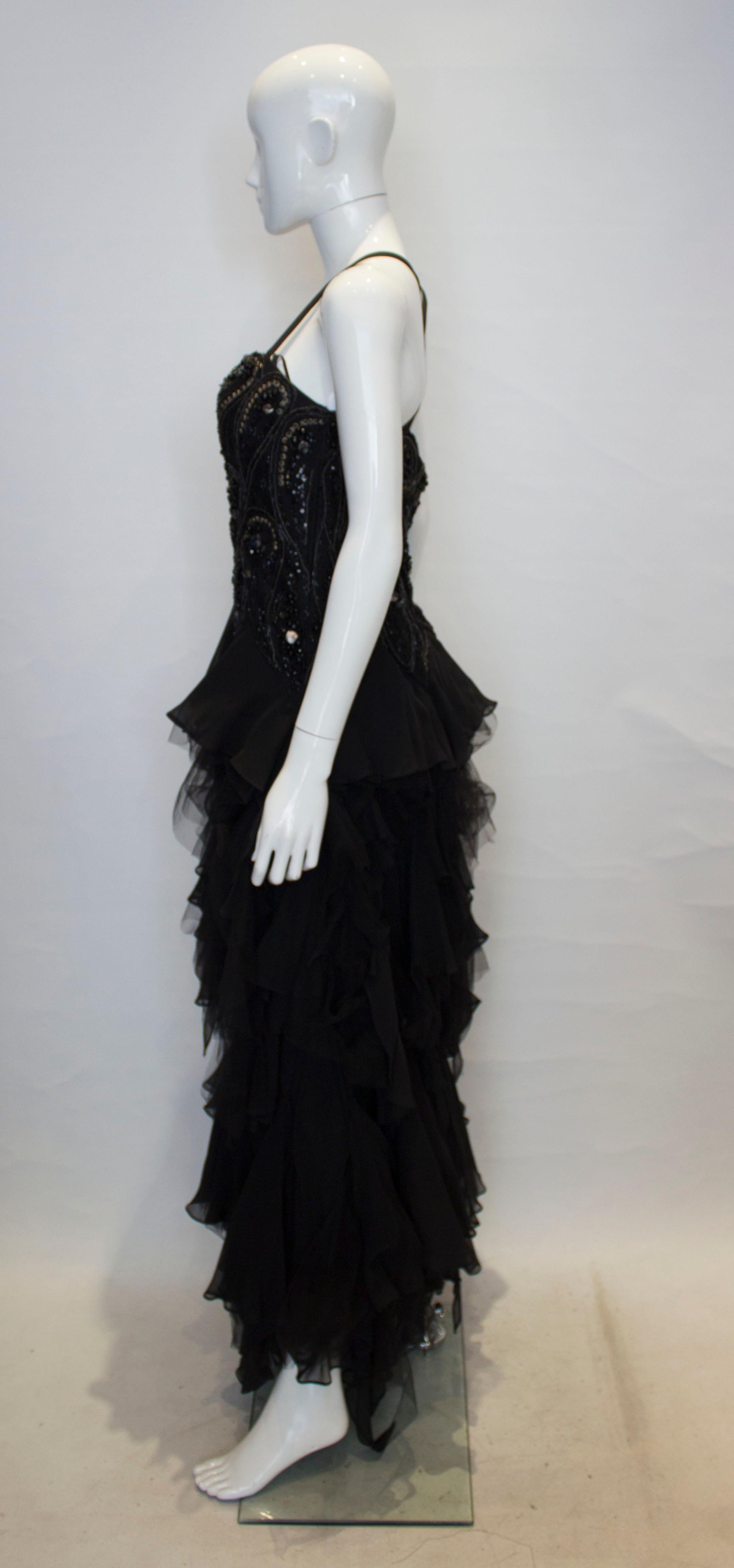 Maralane Gothic Evening Gown In Good Condition For Sale In London, GB