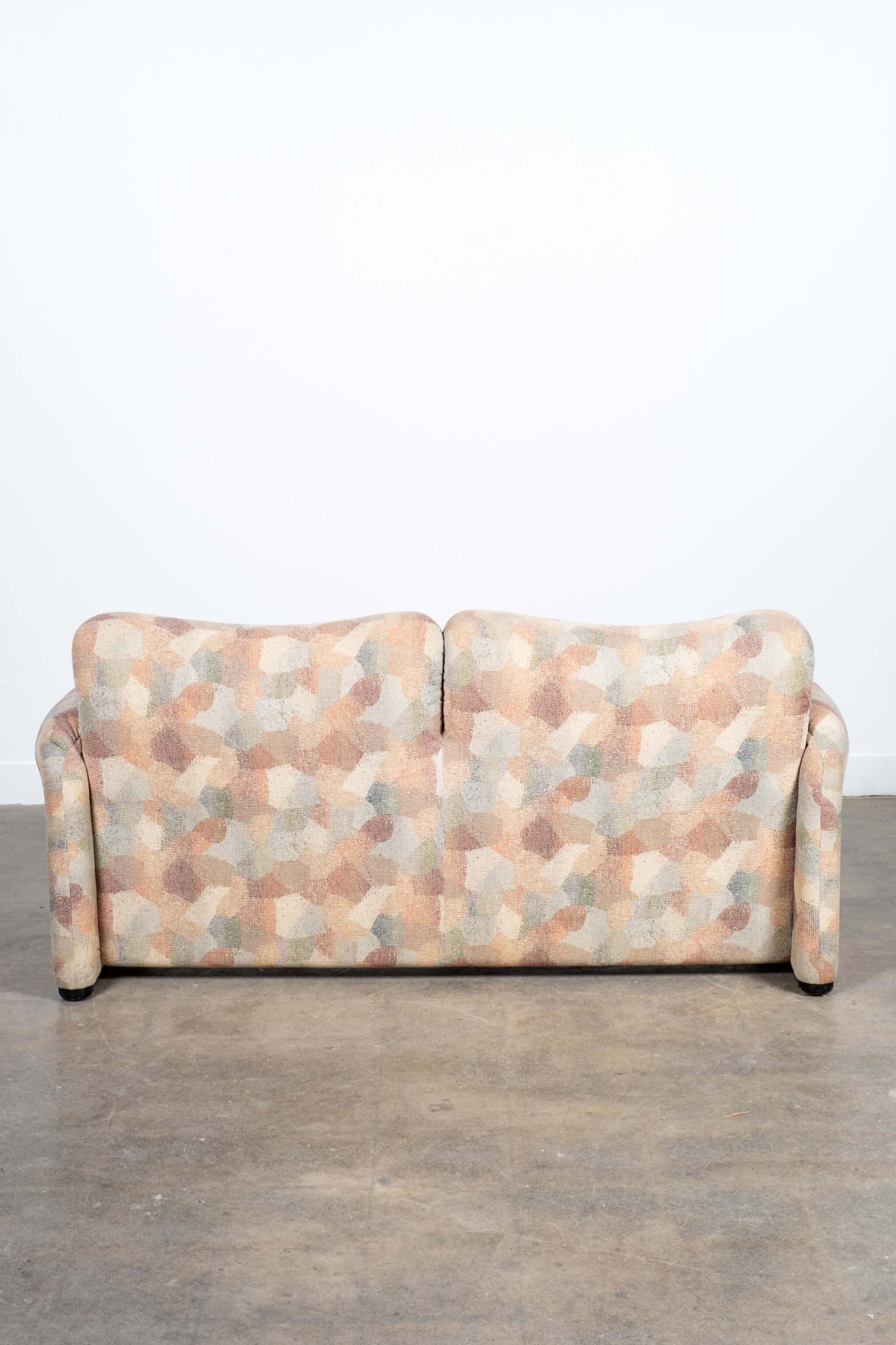 Italian Maralunga 2-Seater Sofa, Original Fabric