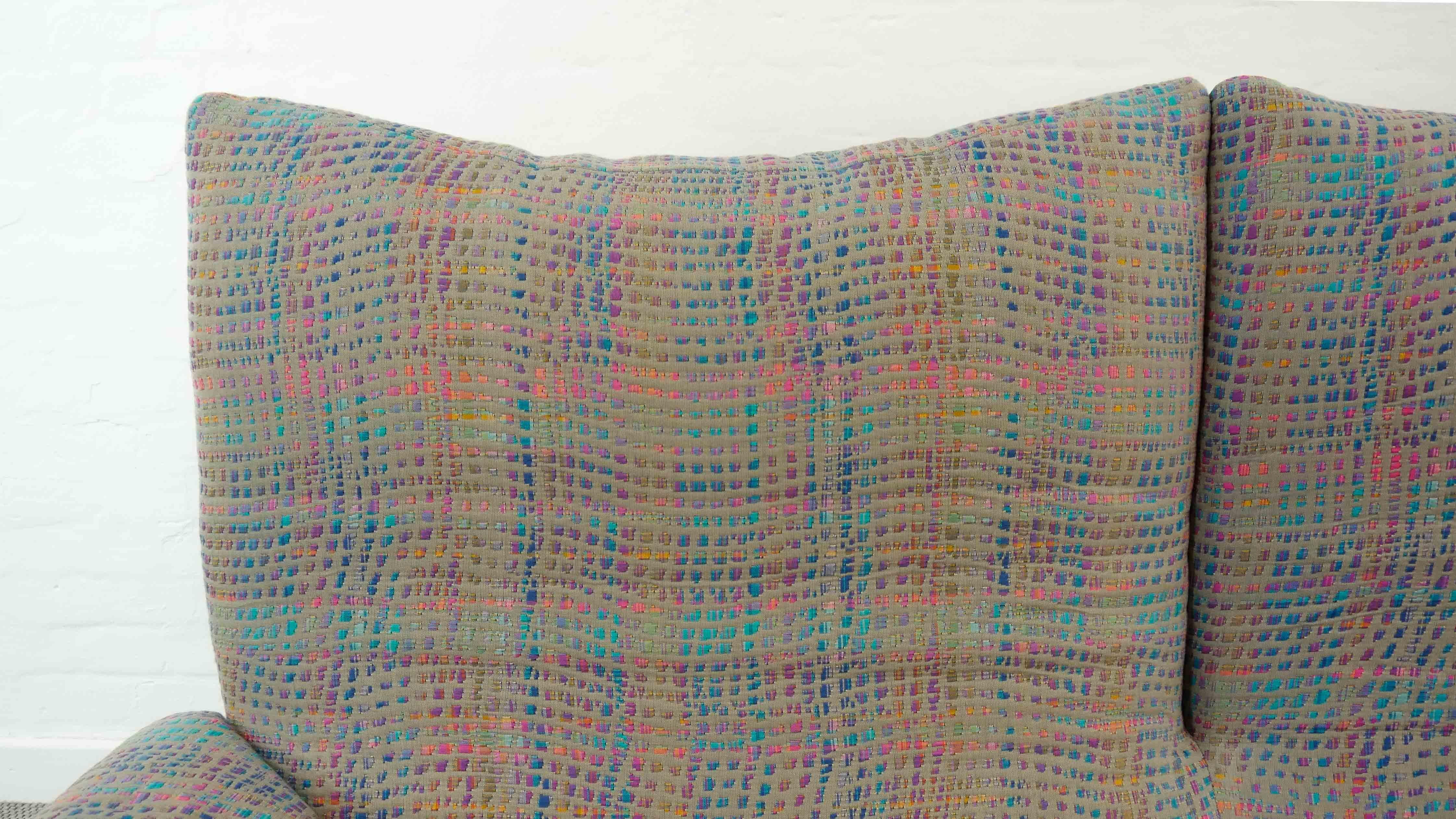 Maralunga 3-Seat Sofa by Vico Magistretti for Cassina in Grey-Multicolore Fabric 5