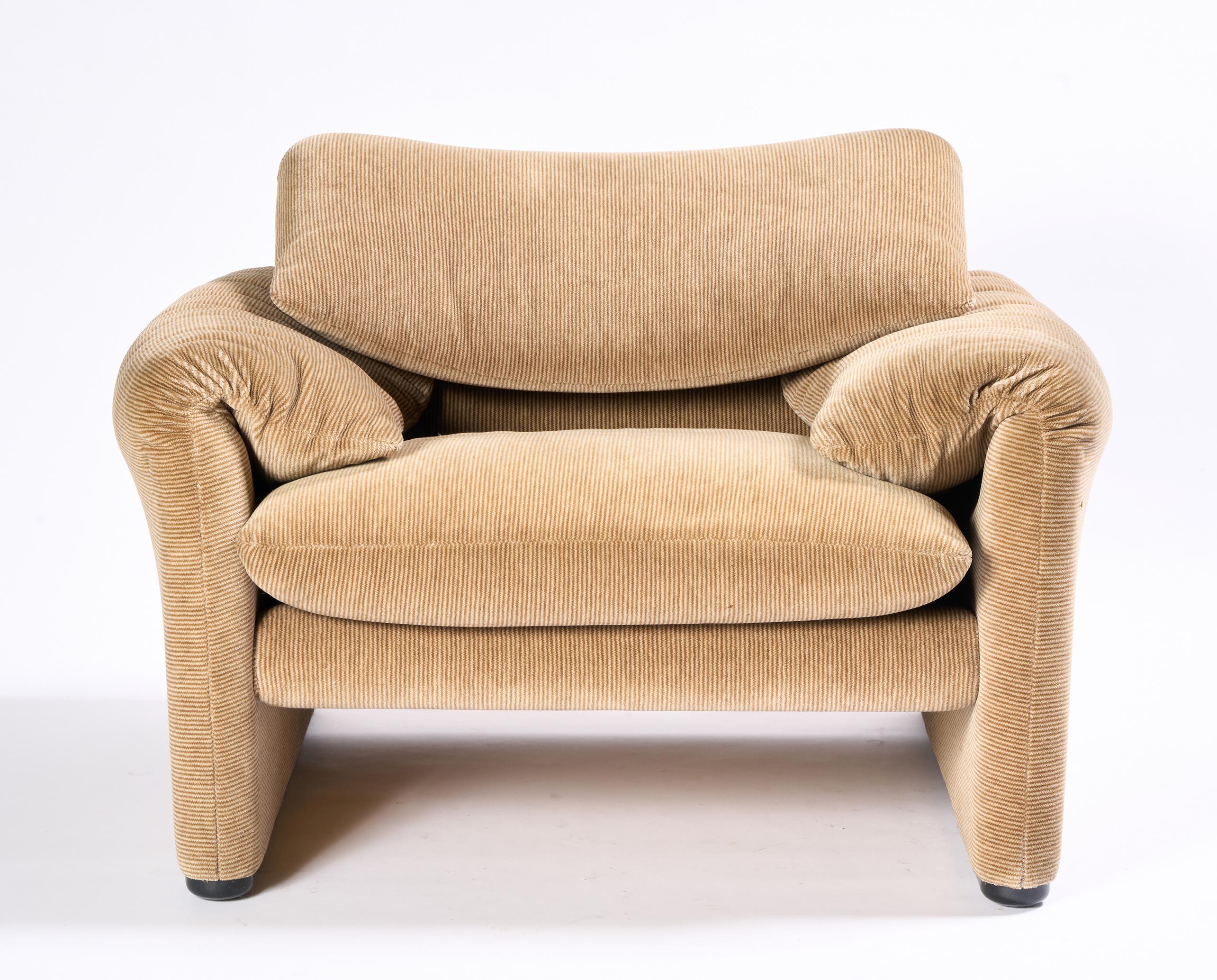 Maralunga Stuhl und Ottomane von Vico Magistretti für Cassina im Zustand „Gut“ im Angebot in Greensboro, NC