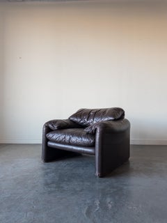 Maralunga Ledersessel von Vico Magistretti für Cassina