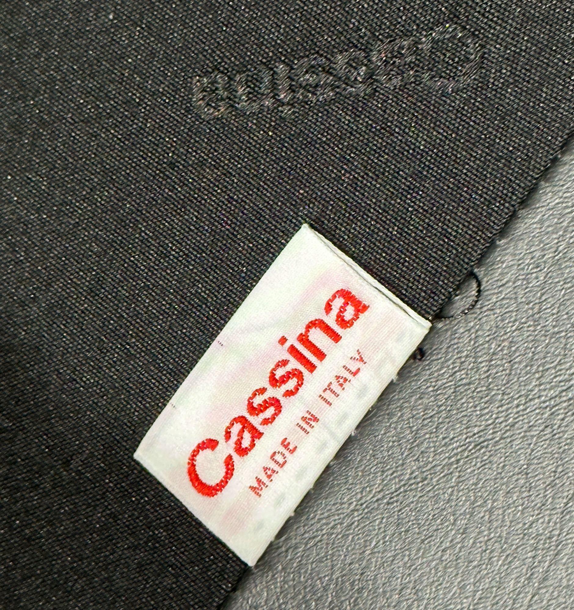 Maralunga Leather Lounge Chair w/Ottoman by Vico Magistretti for Cassina, Italy 1