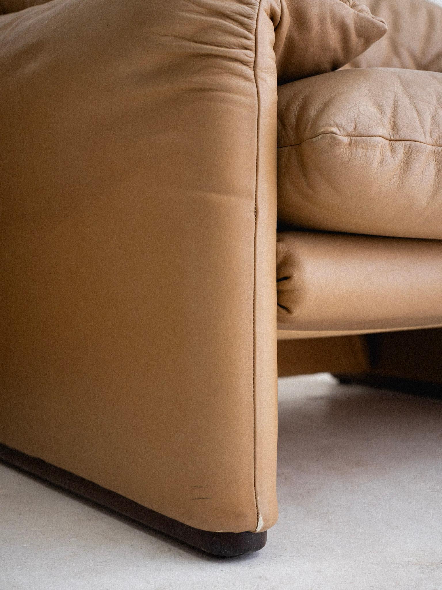 Maralunga Lounge Chair in Leather by Vico Magistretti for Cassina 7