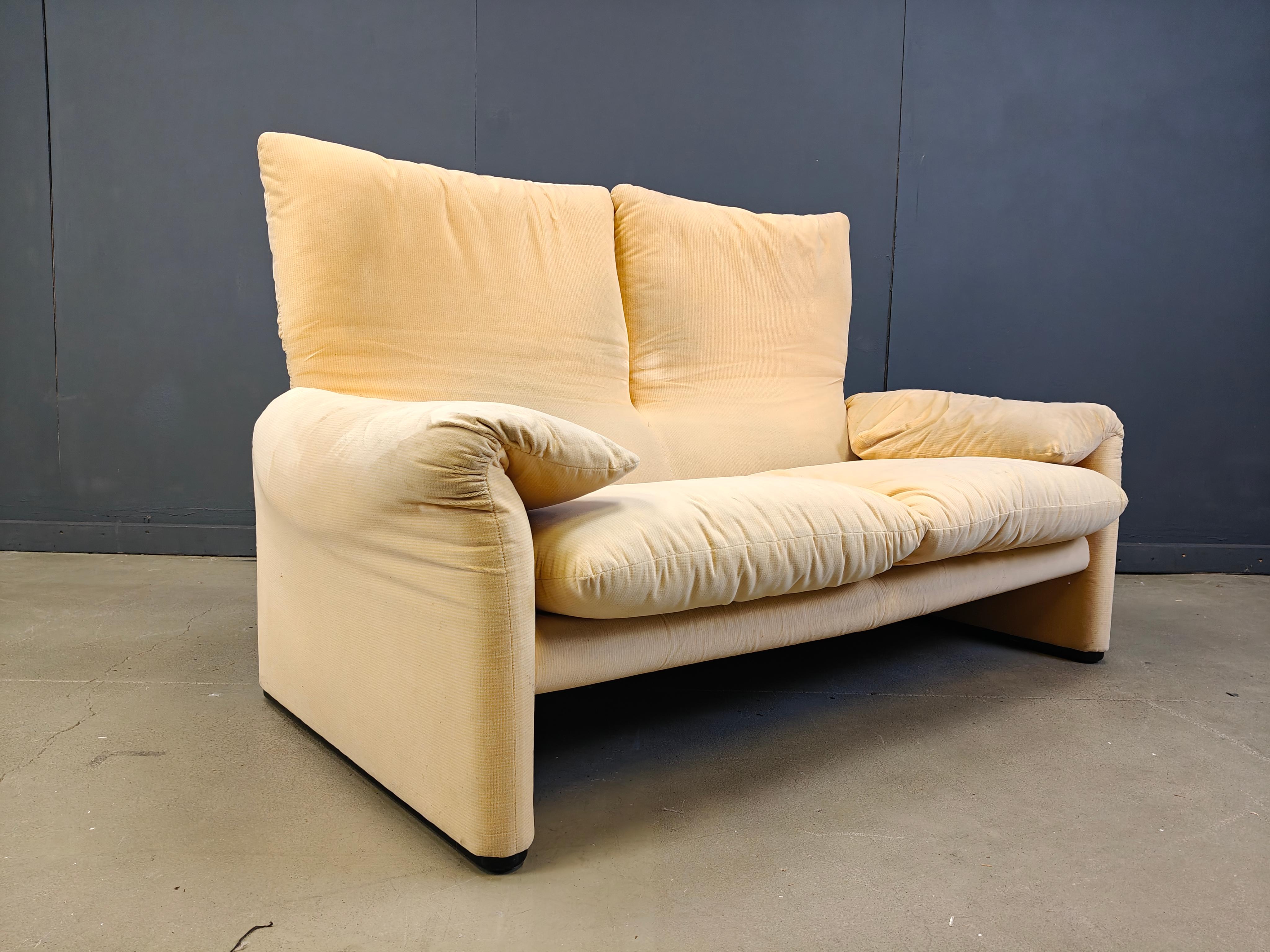 Maralunga sofa by Vico Magistretti for Cassina, 1970s im Zustand „Gut“ im Angebot in Leuven, Vlaams Gewest
