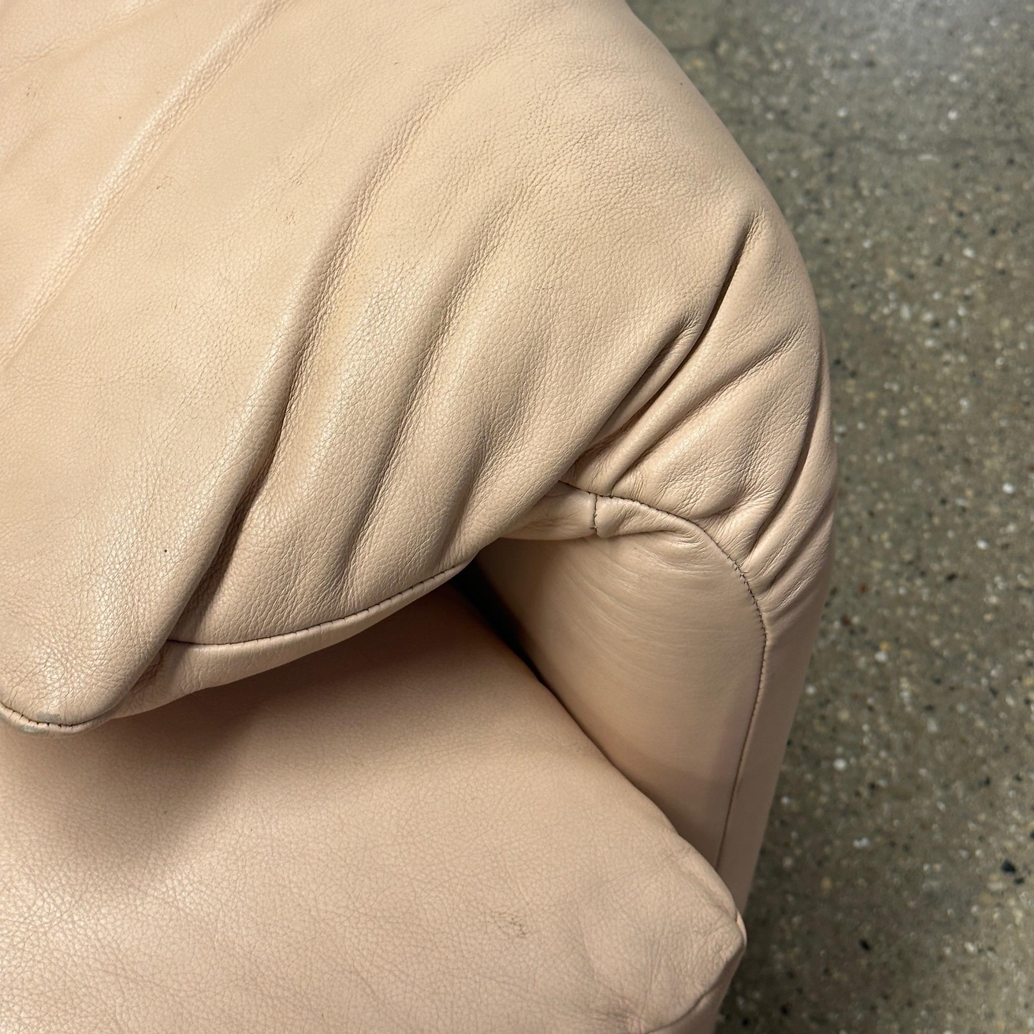 Leather Maralunga Sofa by Vico Magistretti for Cassina