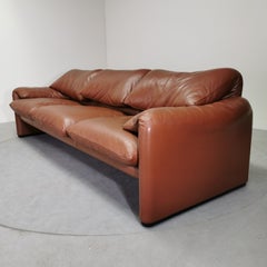 Maralunga sofa Cassina 70's leather