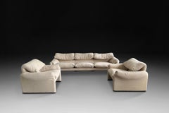Maralunga Sofa Lounge Chairs by Vico Magistretti for Cassina, Italy 1980s