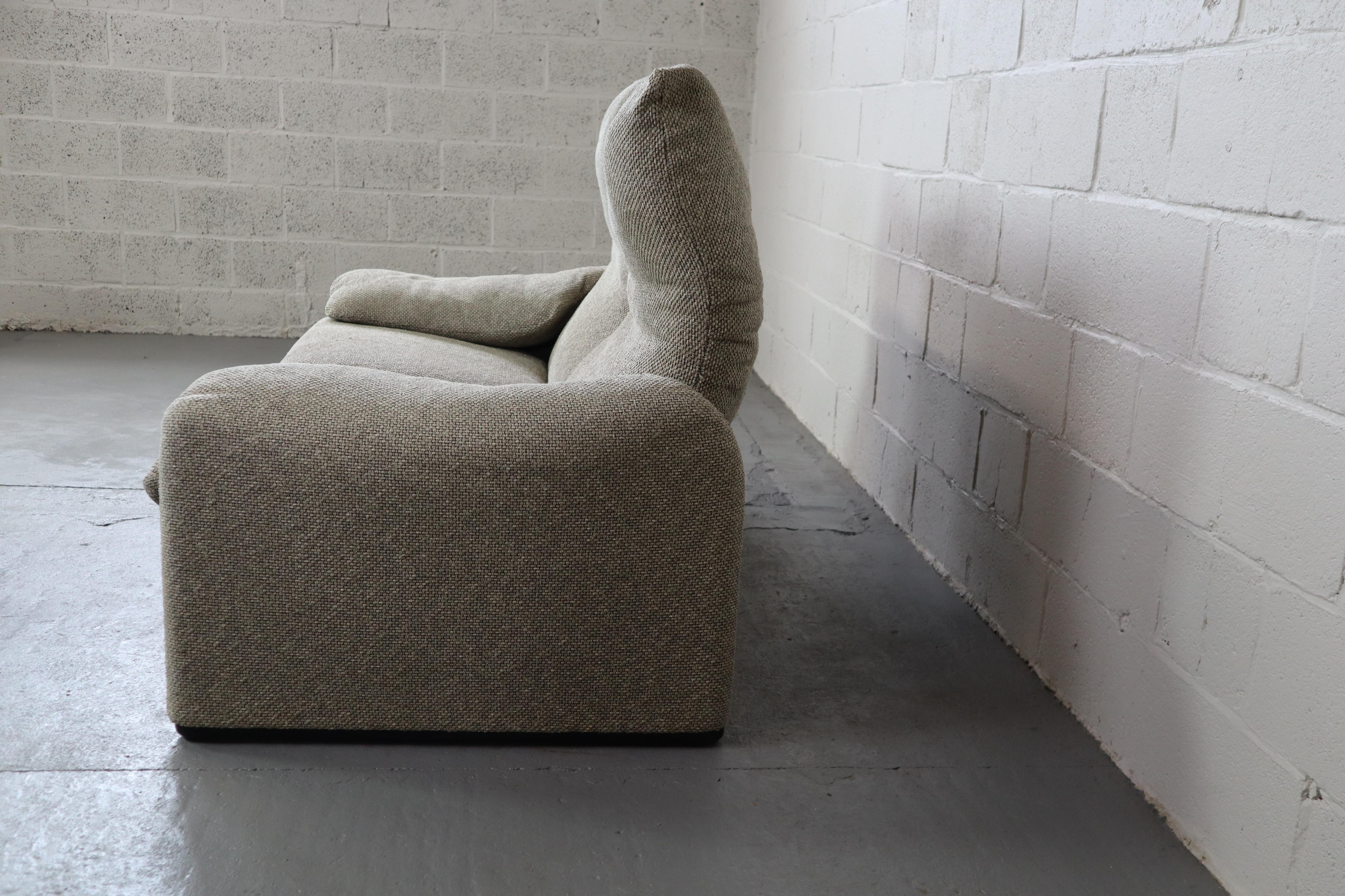 Fabric Maralunga sofa set  by Vico Magistretti for Cassina