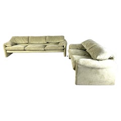 Maralunga sofa set by Vico Magistretti for Cassina