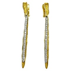 Maramenos & Pateras Boucles d'oreilles Icicle en or jaune avec diamants