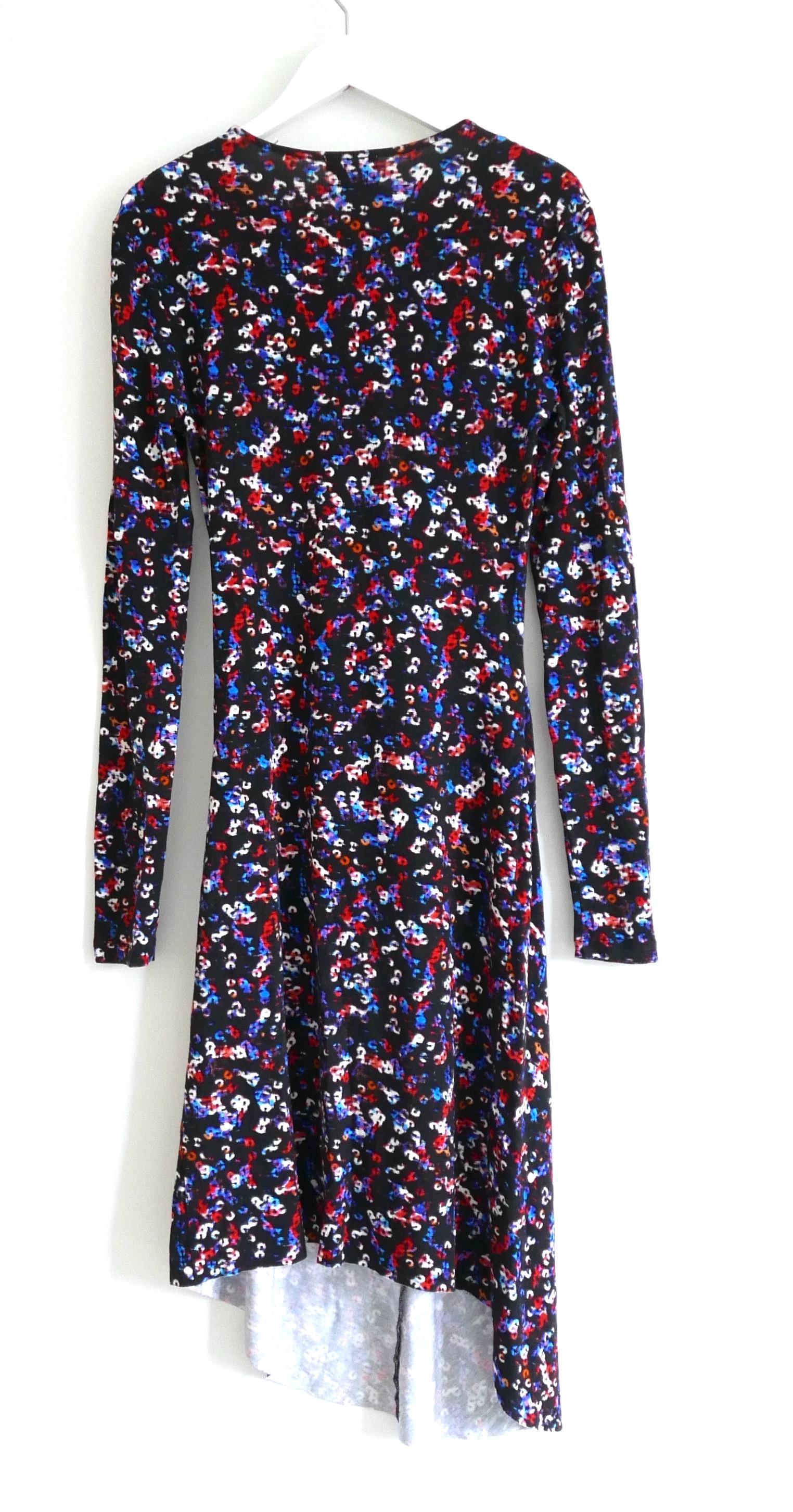 Black Marant Etoile Jadiya floral draped jersey dress For Sale