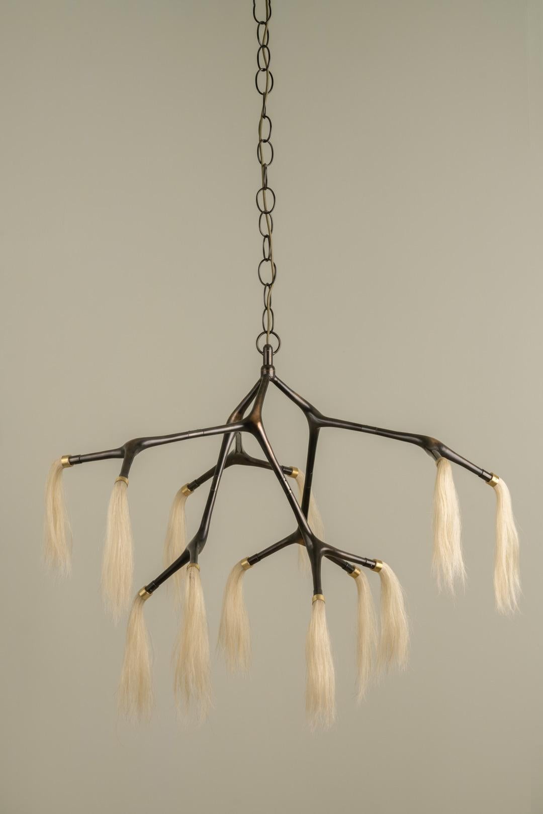 Maratus Horsehair Pendant Lamp by Isabel Moncada In New Condition For Sale In Geneve, CH