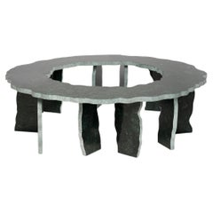 Marbelicious, contemporary collectible O bench in Guatemala marble handmade ITA