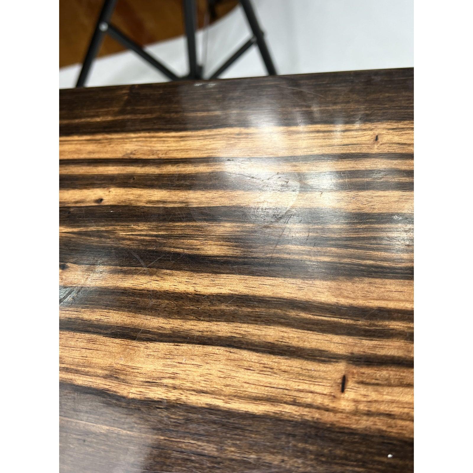 Marbello Design Mid-Century Modern Style Zebra Wood Side Table For Sale 3