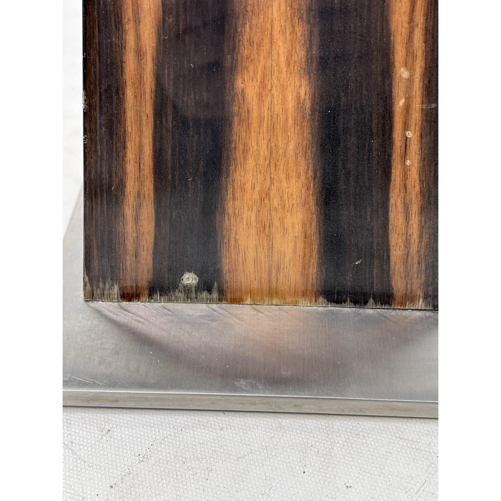Marbello Design Mid-Century Modern Style Zebra Wood Side Table For Sale 1