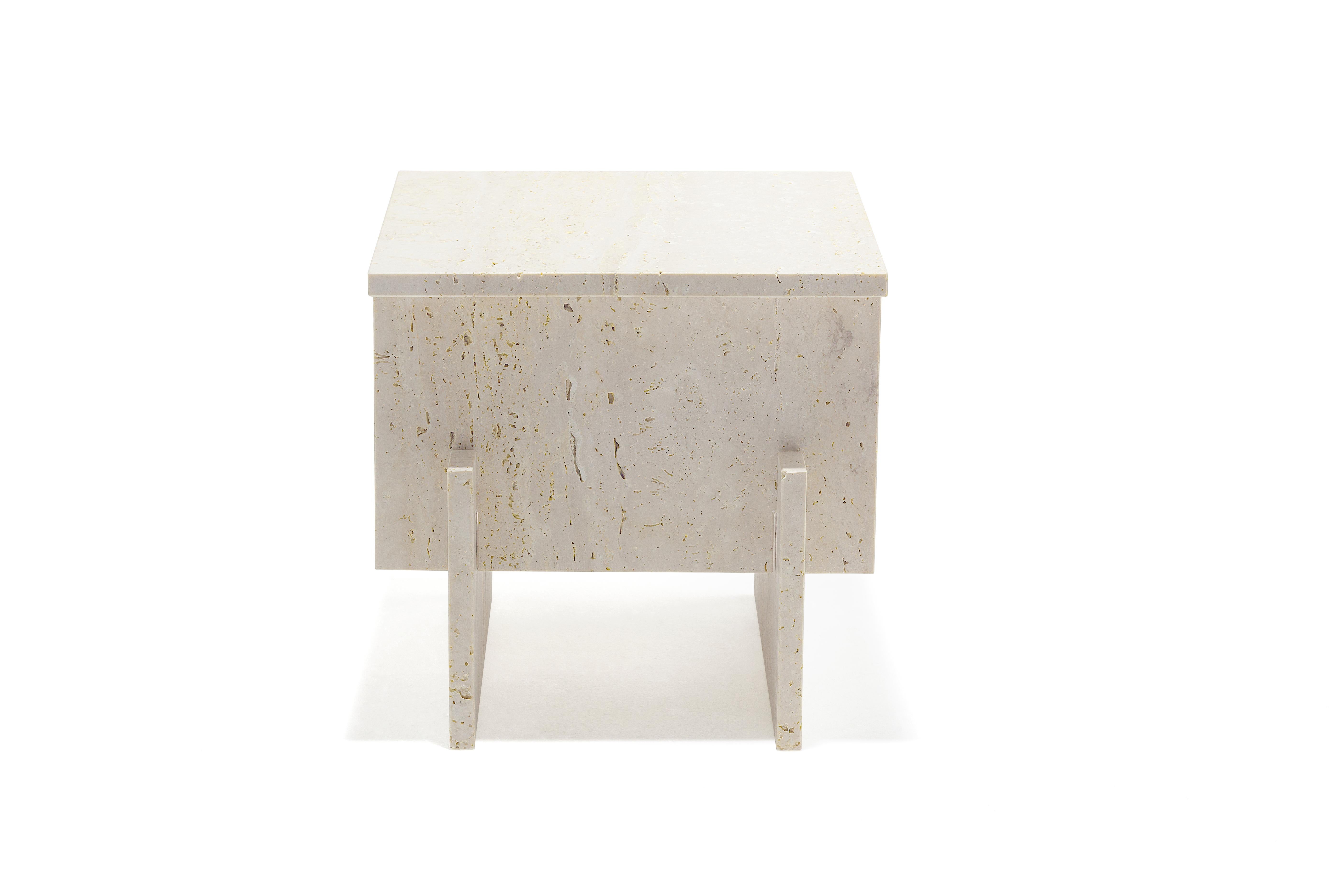 travertine coffee table