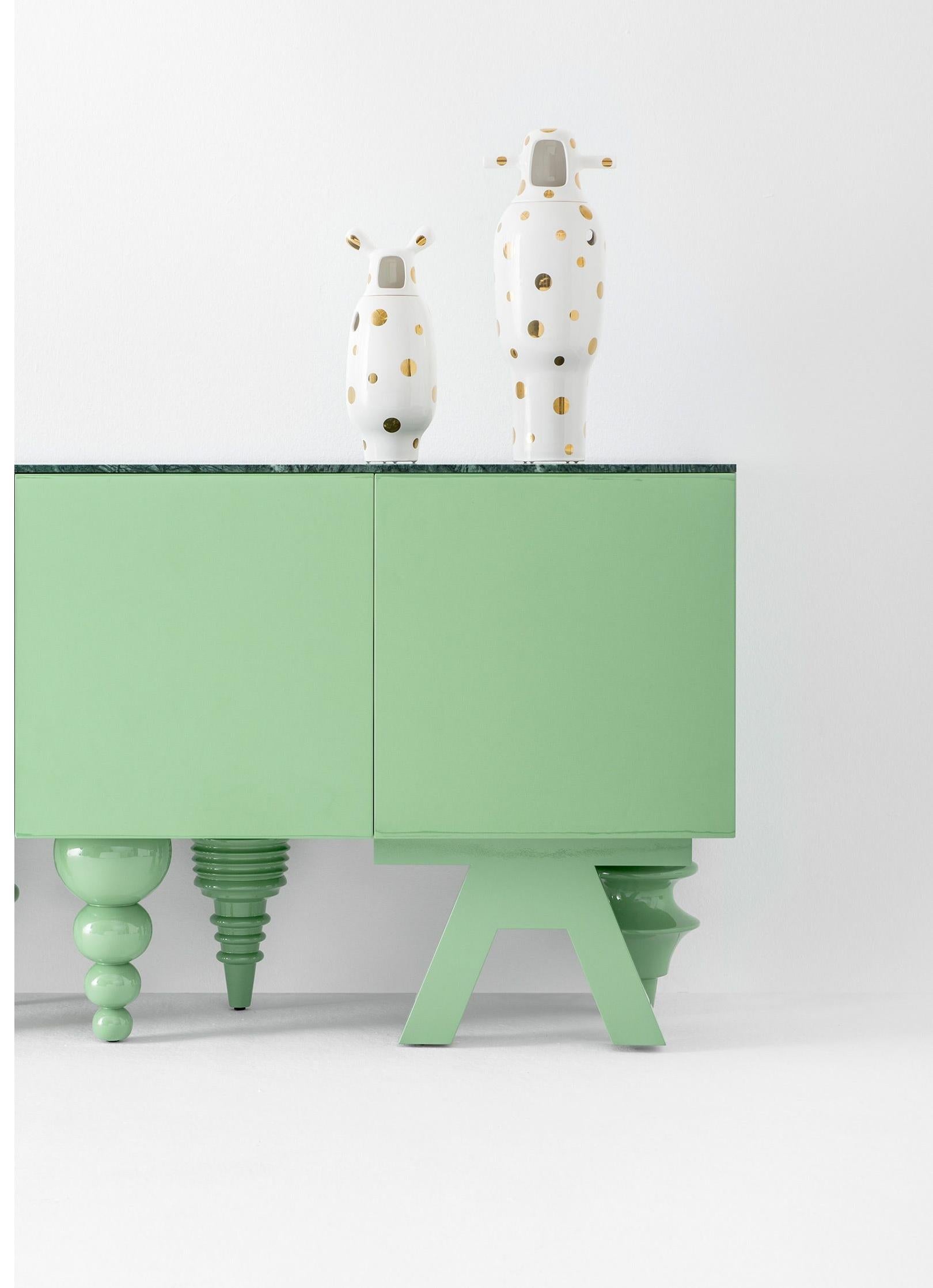 Modern Marble 1 Meter Multileg Cabinet by Jaime Hayon For Sale