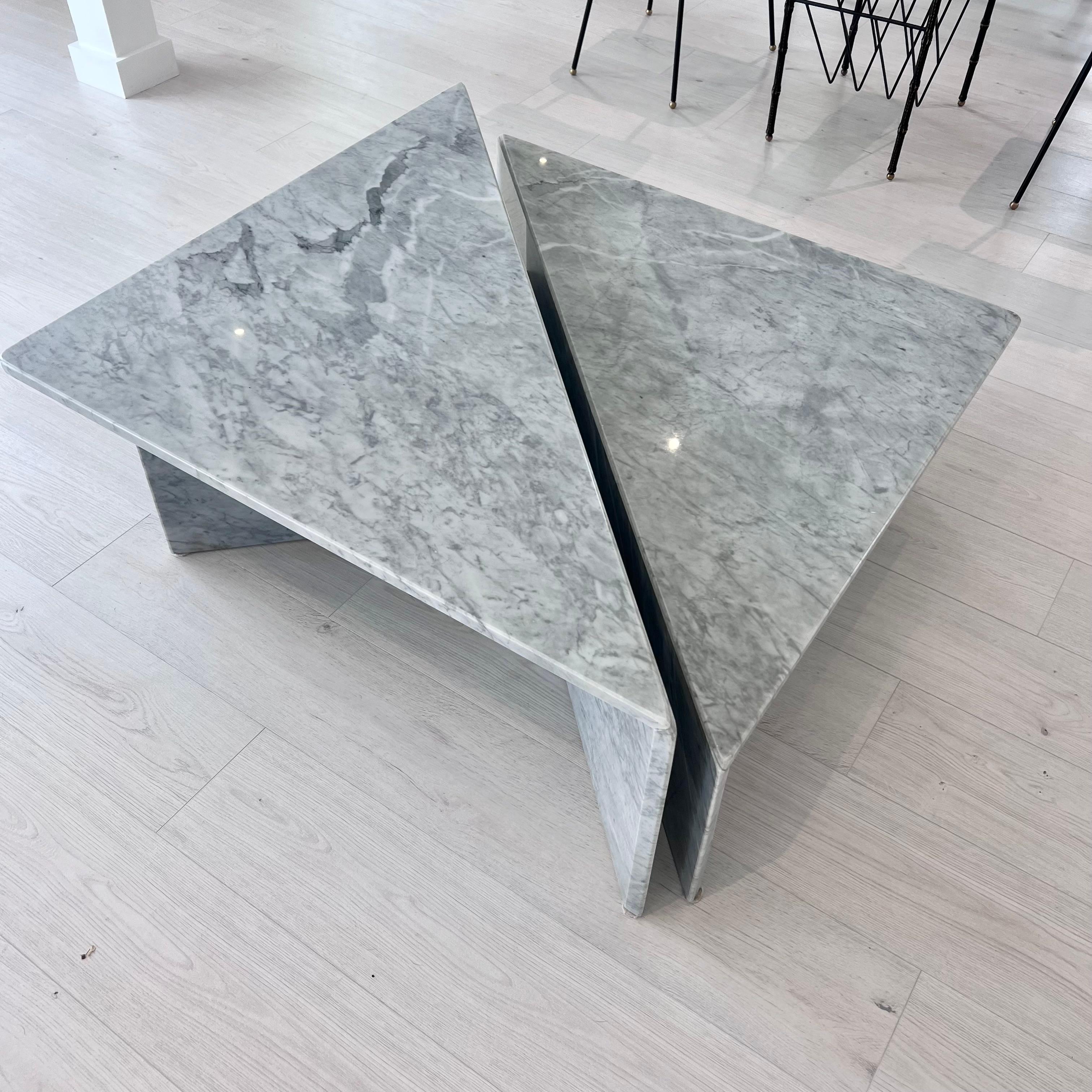 Marble 2 Piece Coffee Table, 1970s Italy For Sale 5