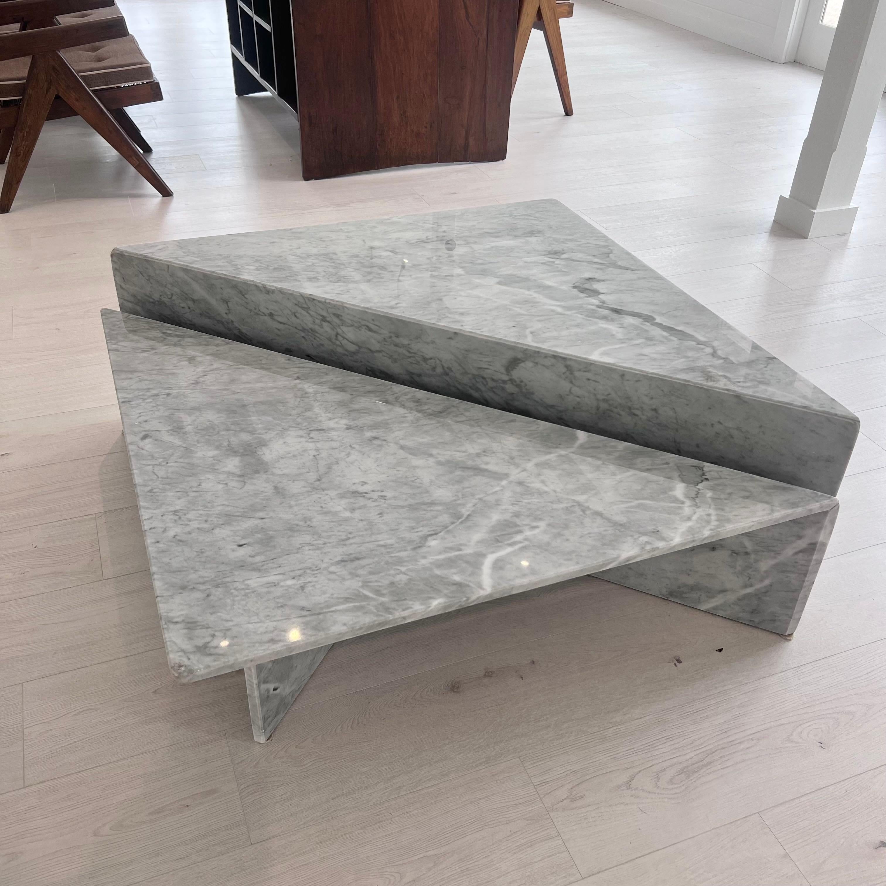 Mid-Century Modern Marble 2 Piece Coffee Table, 1970s Italy For Sale