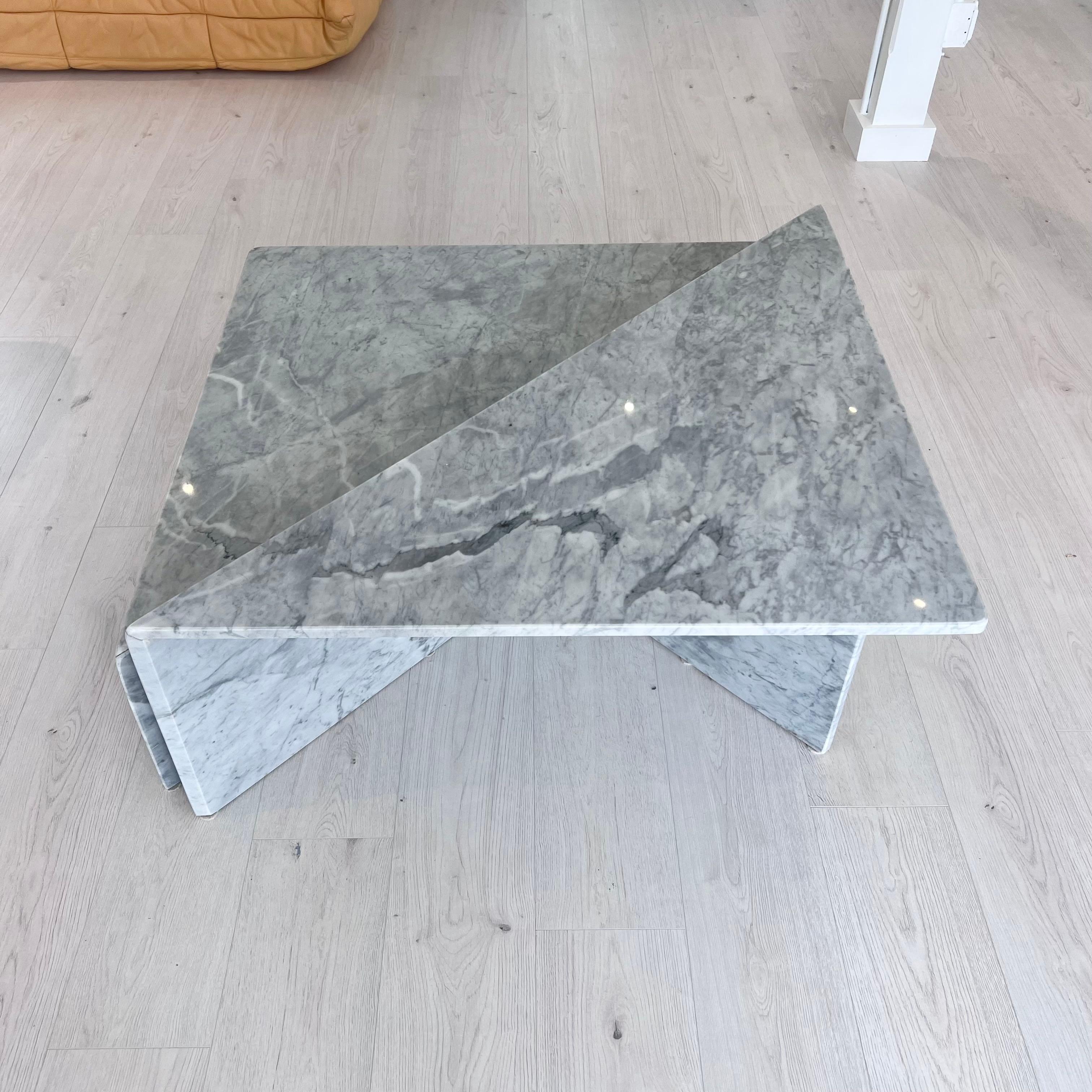 Late 20th Century Marble 2 Piece Coffee Table, 1970s Italy For Sale