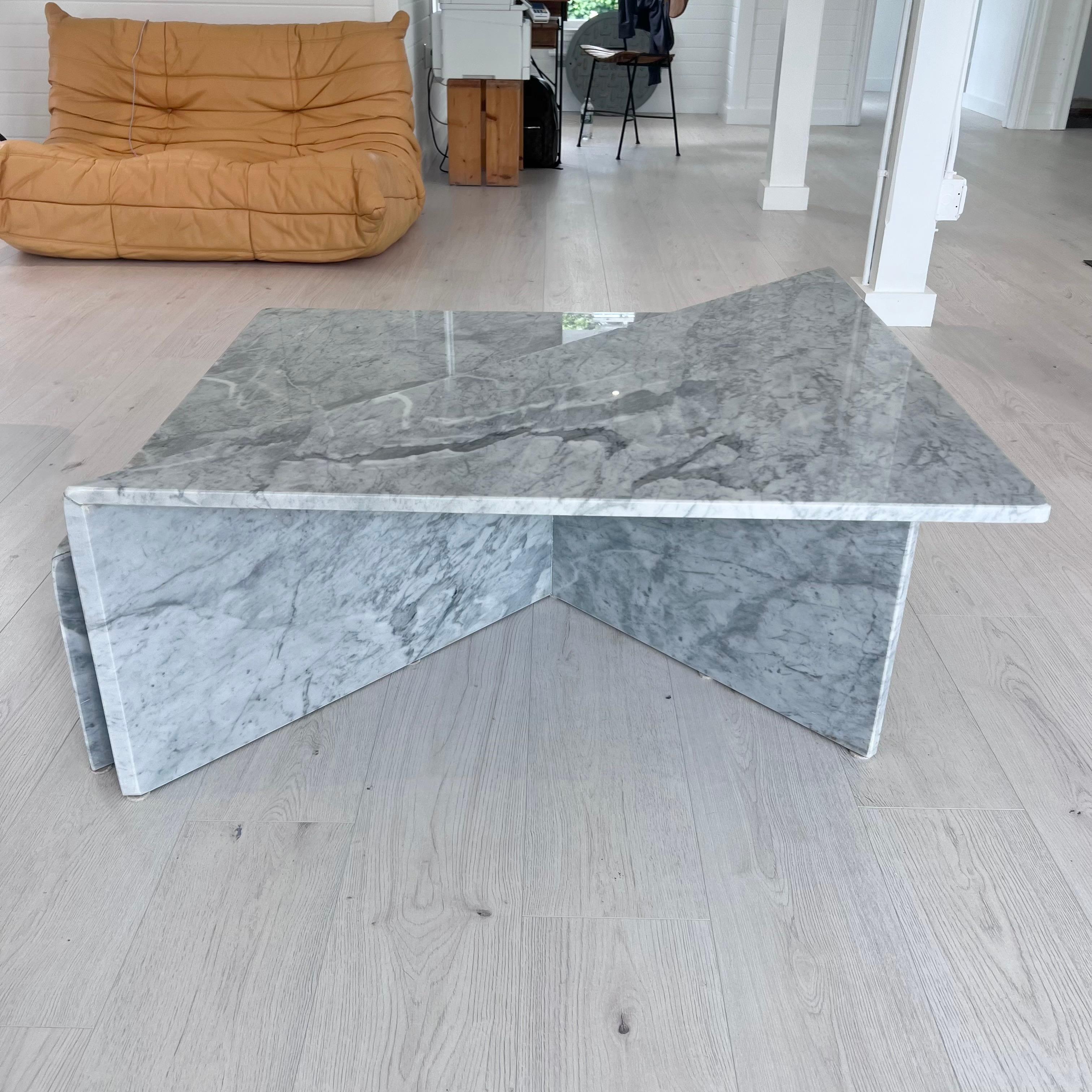 Marble 2 Piece Coffee Table, 1970s Italy For Sale 1