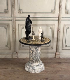 Marble, alabaster and onyx, side table around 1900