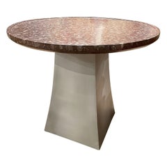 Marble and Aluminum Center Table