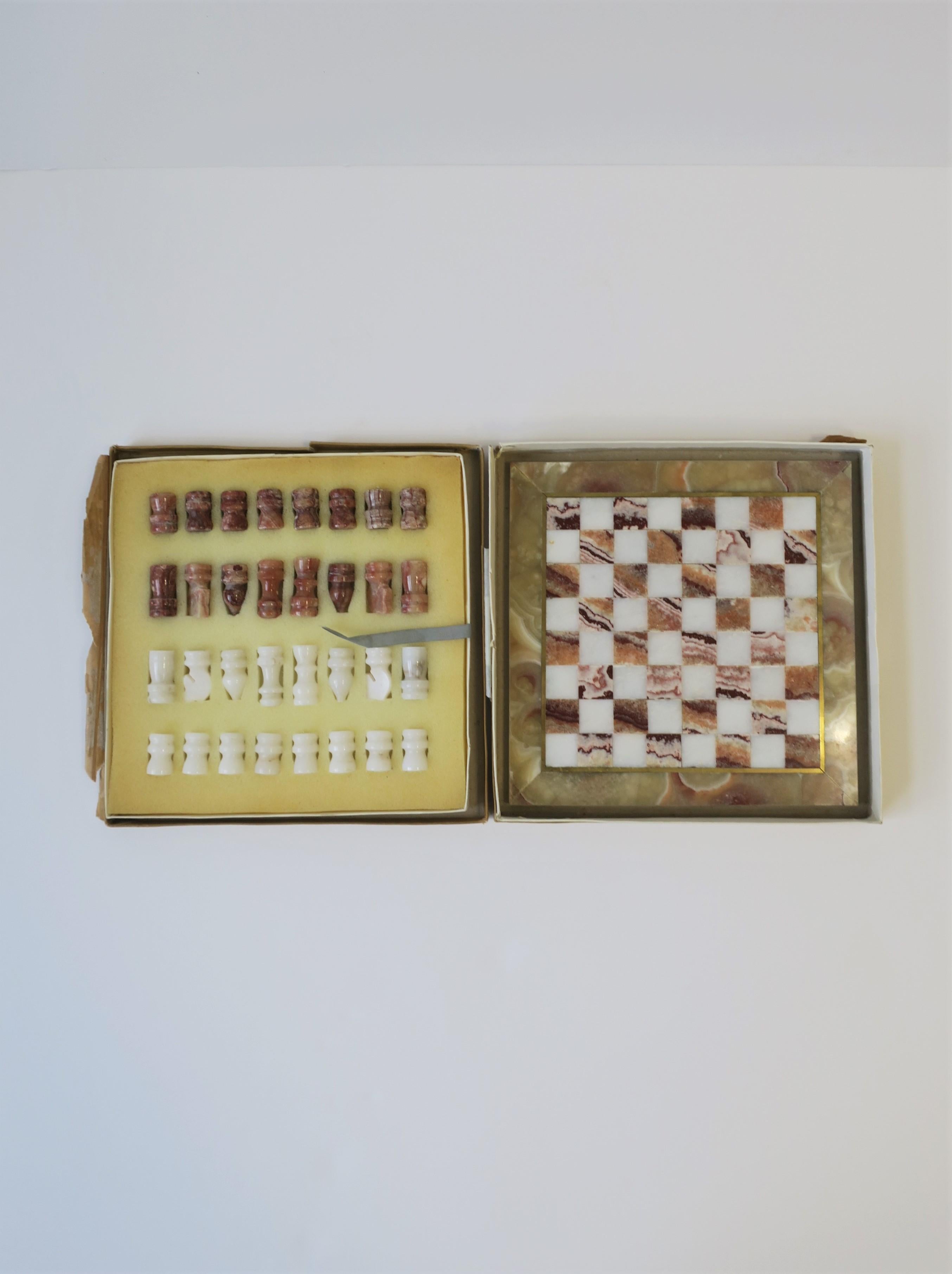 Marble and Brass Chess Game Set 9