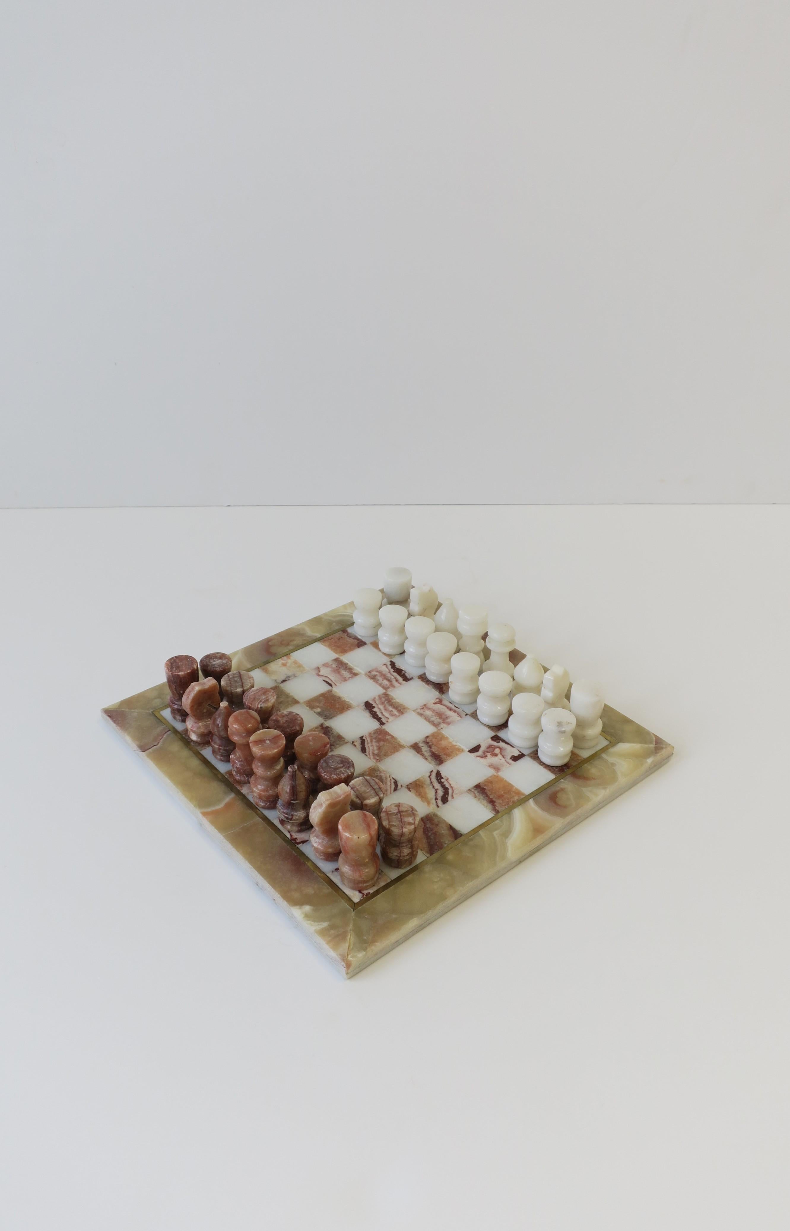 Marble and Brass Chess Game Set 3