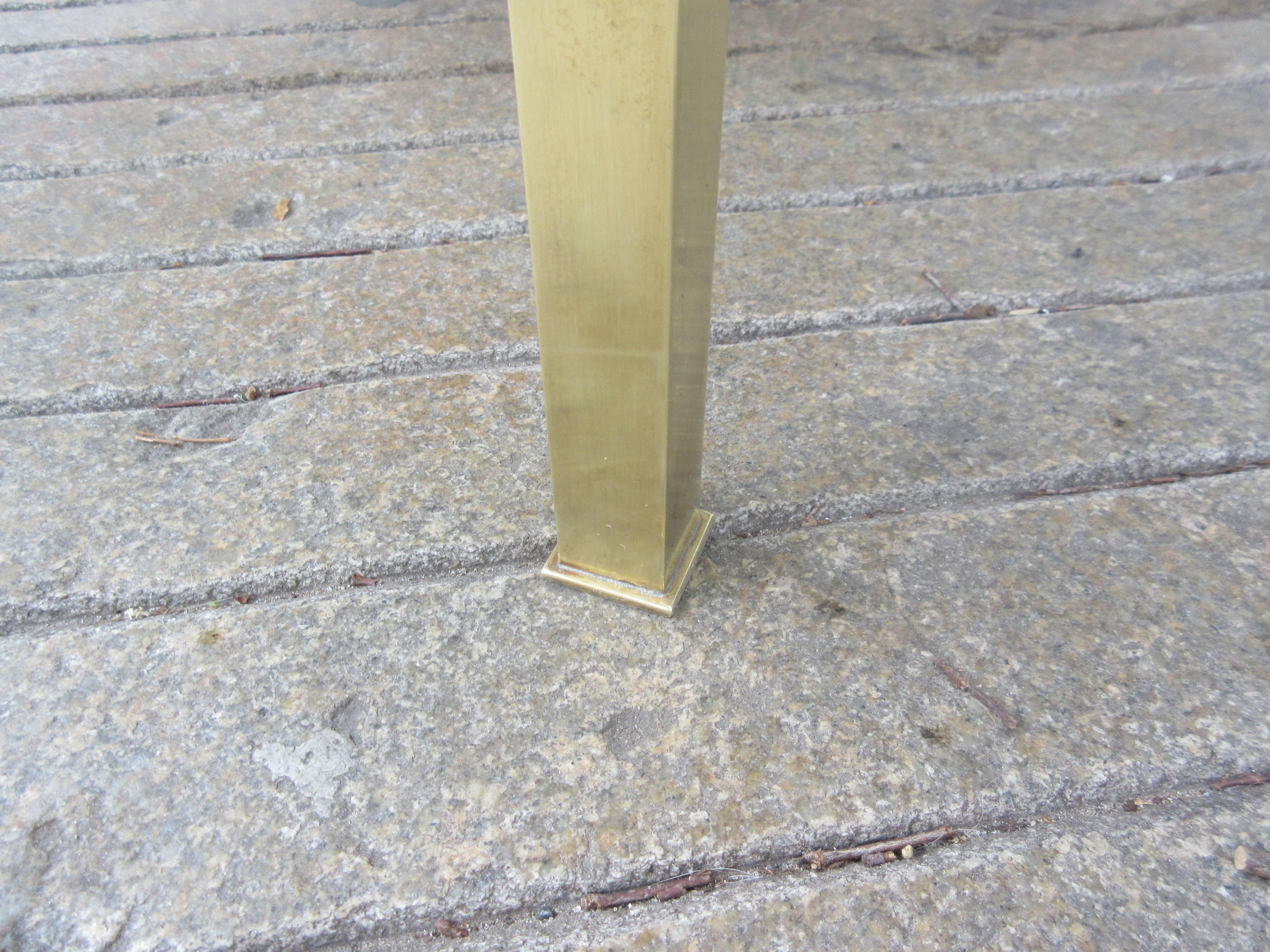 Mid-Century Modern Marble and Brass Coffee/Side Table in the Style of Paul McCobb