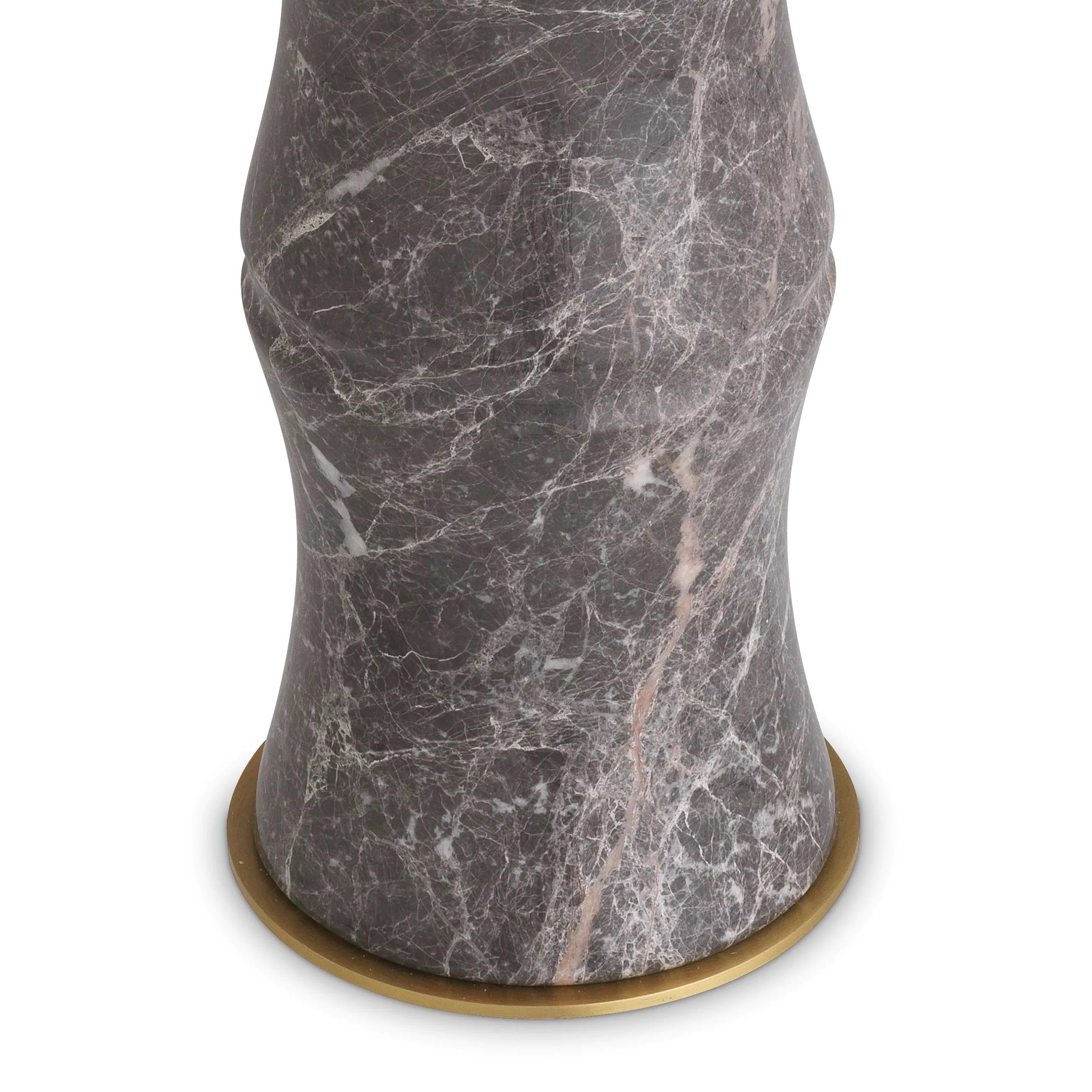 Unknown Marble and Brass Large Table Lamp For Sale