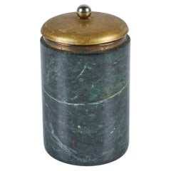 Marble and Brass Lidded Canister