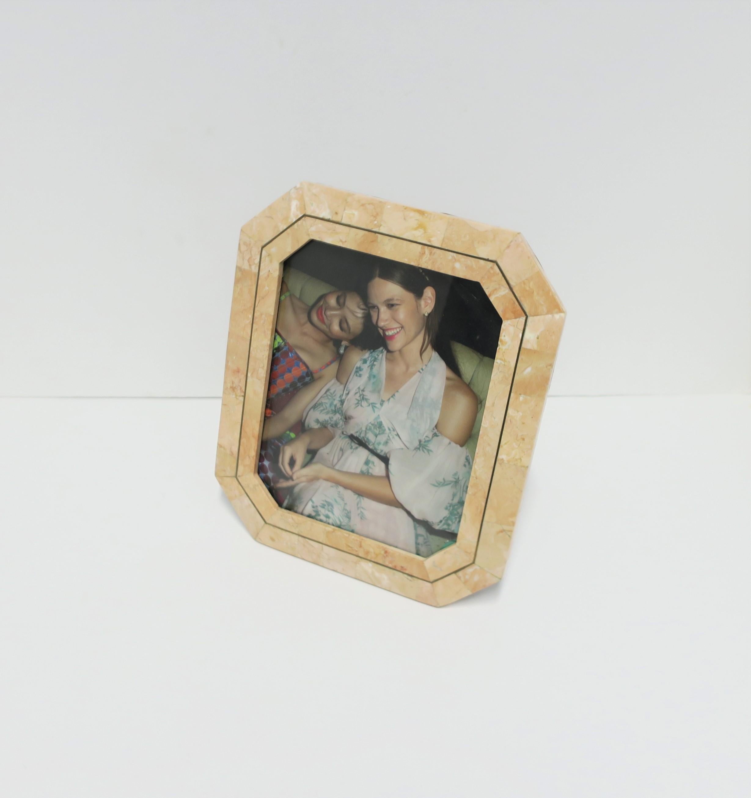 Marble and Brass Picture Frame by Designer Maitland Smith, ca. 1980s For Sale 3